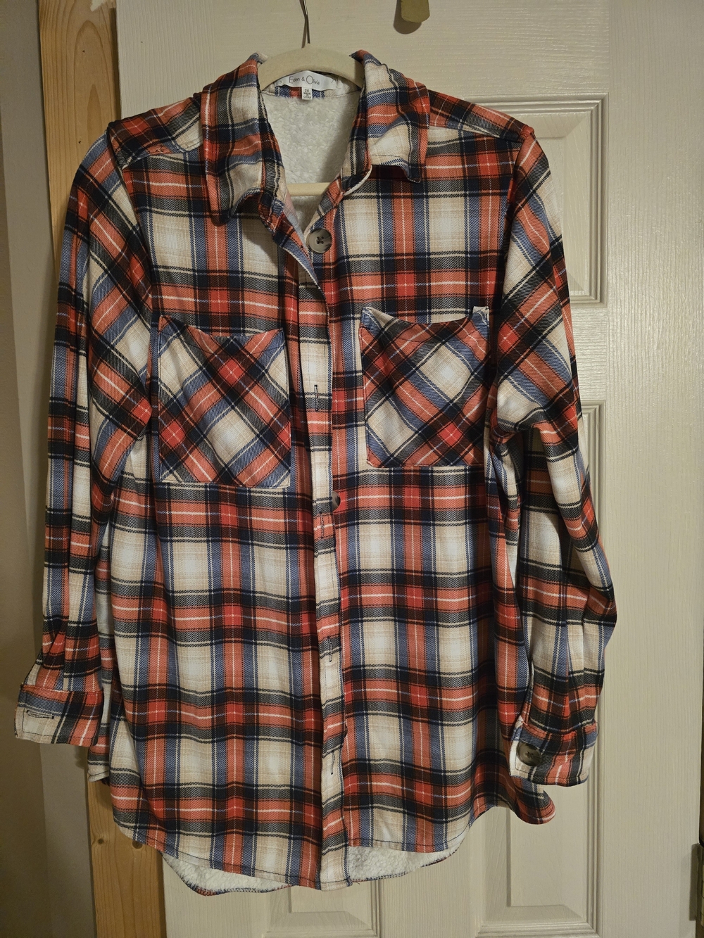 Womens Lined Plaid Shirt